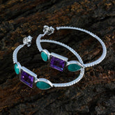 Teresa Trilogy Stud Earrings Multicolor for Everyday Wear